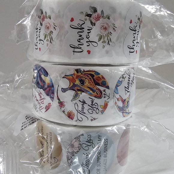 Other - 1500 pcs THANK YOU for SUPPORTING my SMALL BUSINESS labels STICKERS shipping